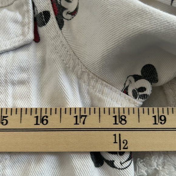 Disney Jean denim jacket, white with Mickey and Minnie. JUNIOR size large. - Picture 5 of 8